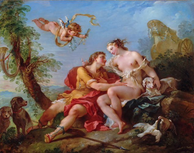 Charles-Joseph Natoire, 1700-1777, Venus and Adonis. Αφροδίτη και Άδωνις. 