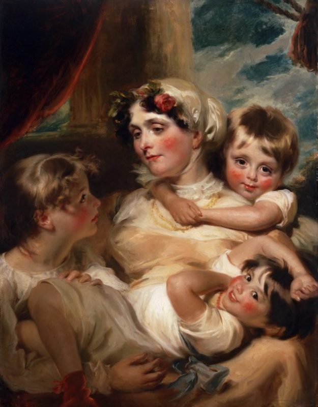 George Henry Harlow, 1787-1819, Portrait of a Mother and Her Children