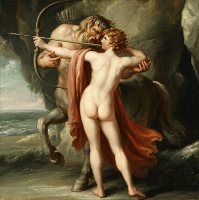 Giovanni Battista Cipriani, 1727-1785, Chiron Instructing Achilles in the Bow. Ο Χείρωνας εκπαιδεύει τον Αχιλλέα.