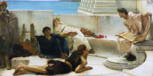 Sir Lawrence Alma-Tadema, 1836-1912, A Reading from Homer